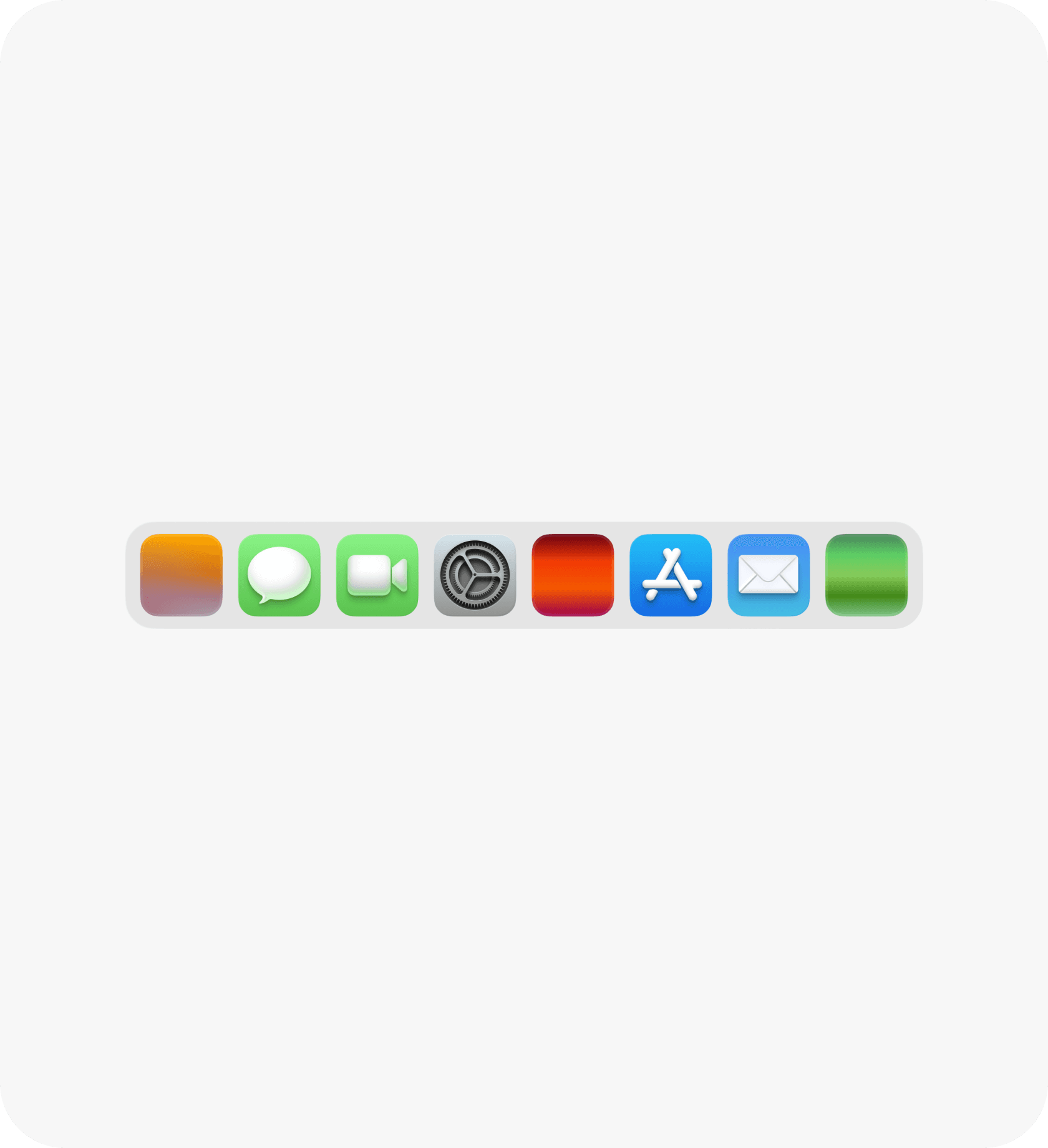 Collection of macOS-style app icons arranged in a row