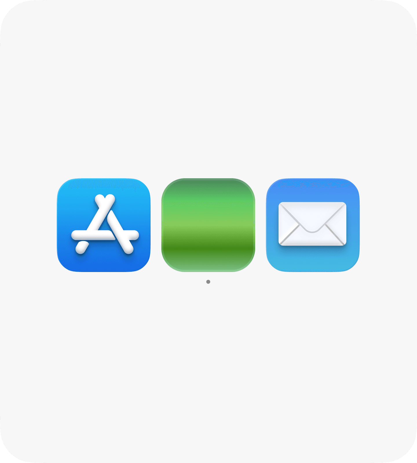 App icons — green palette three