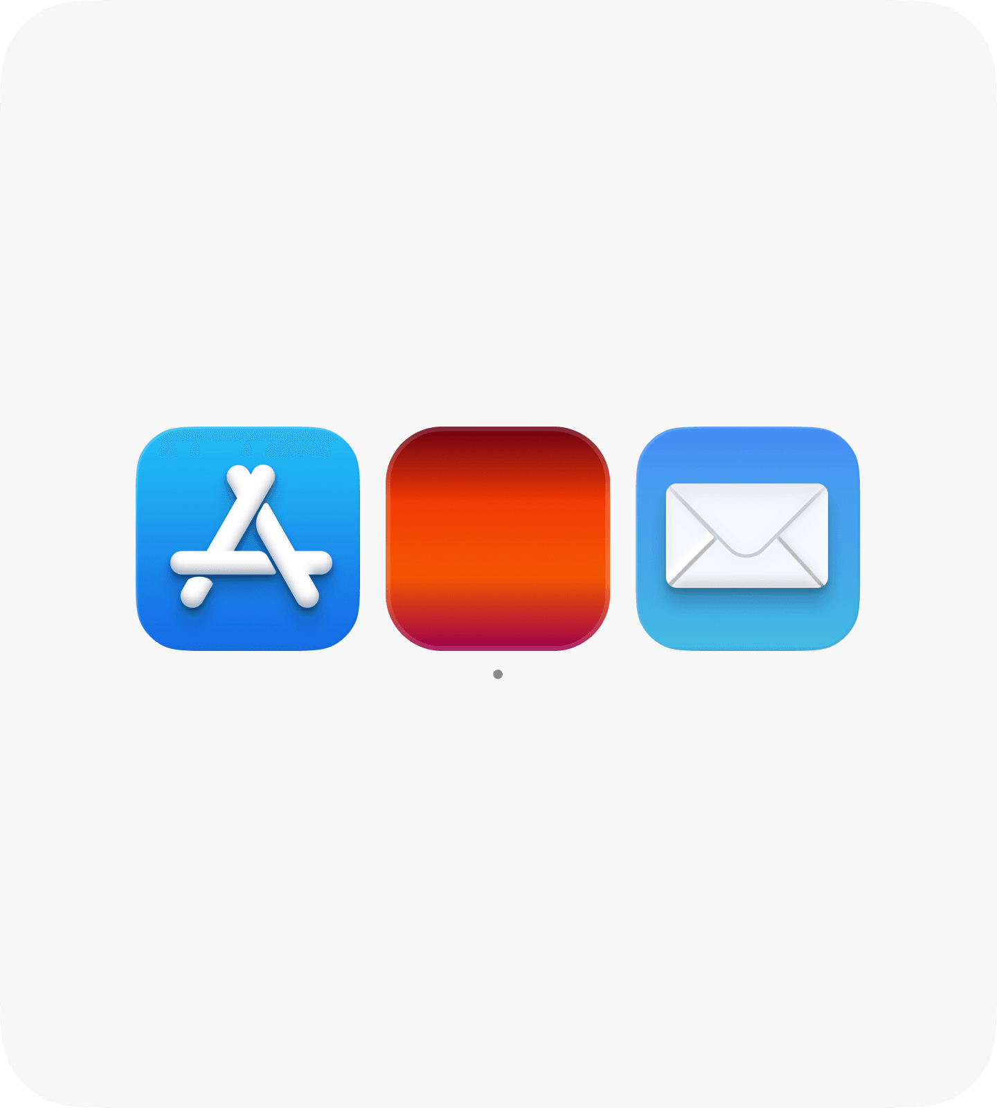 App icons — red palette three