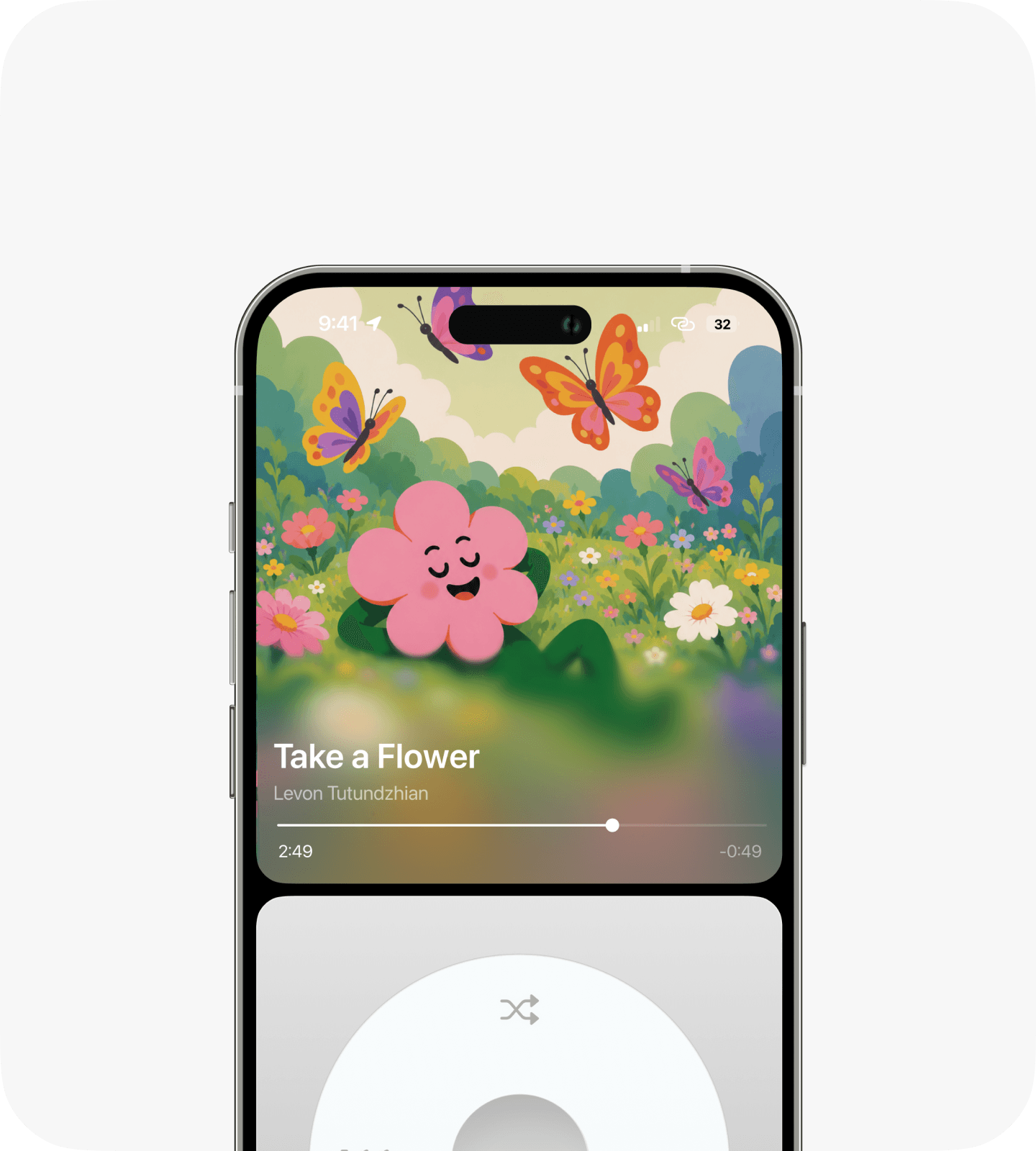 Flower on iPhone